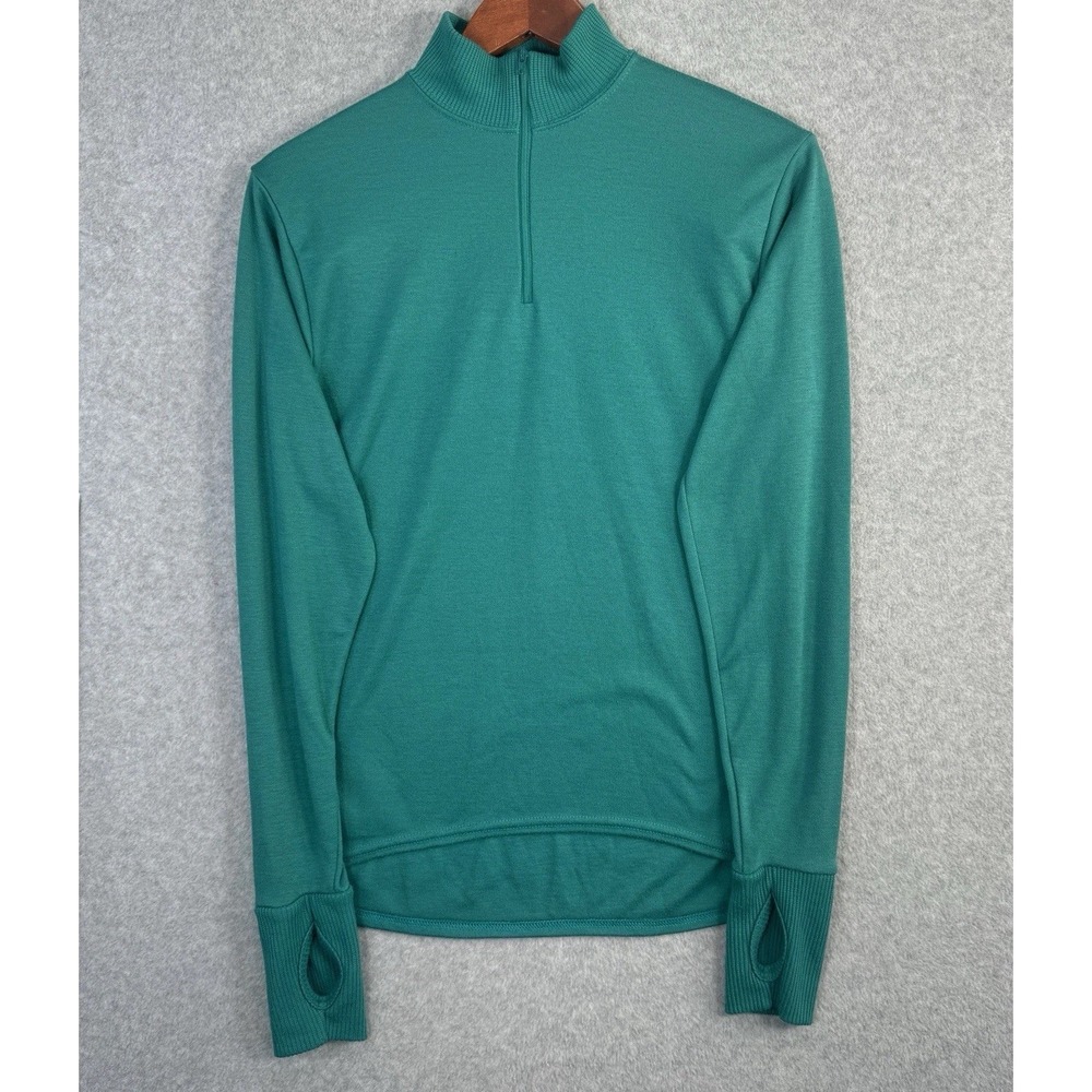 Cabela's Women's Green Quarter Zip Pullover Size Medium Made in USA Vintage